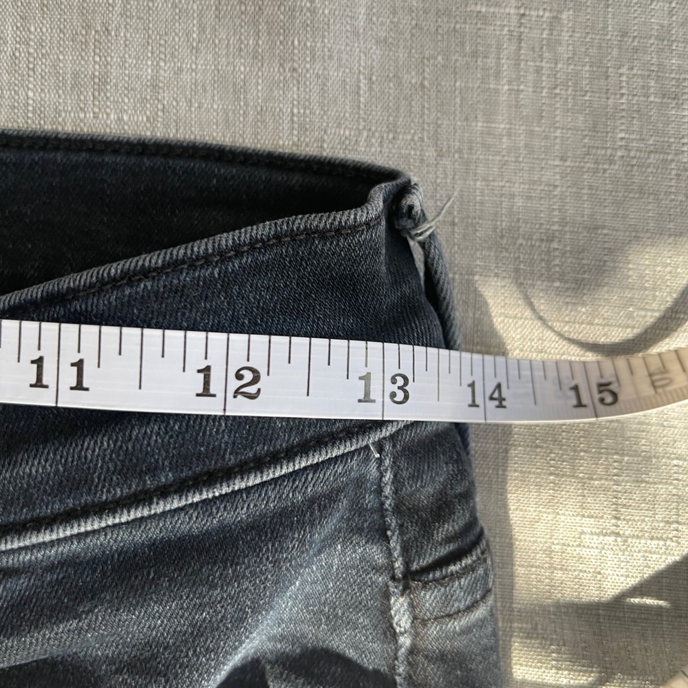 Mother Insider Crop Step Fray Hem Night In Paris Jeans Women 26 Black High Rise - Picture 7 of 16